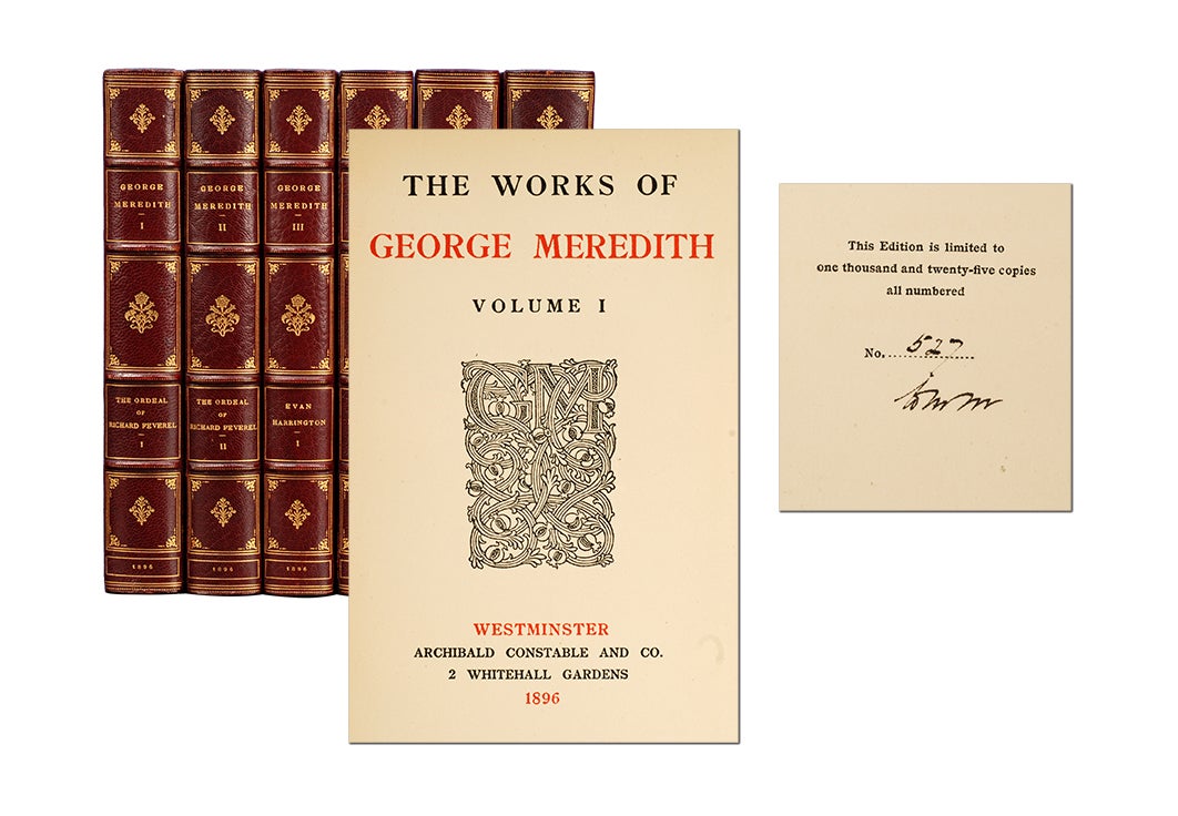 (Item #3678) The Works (in 36 vols.). George Meredith.