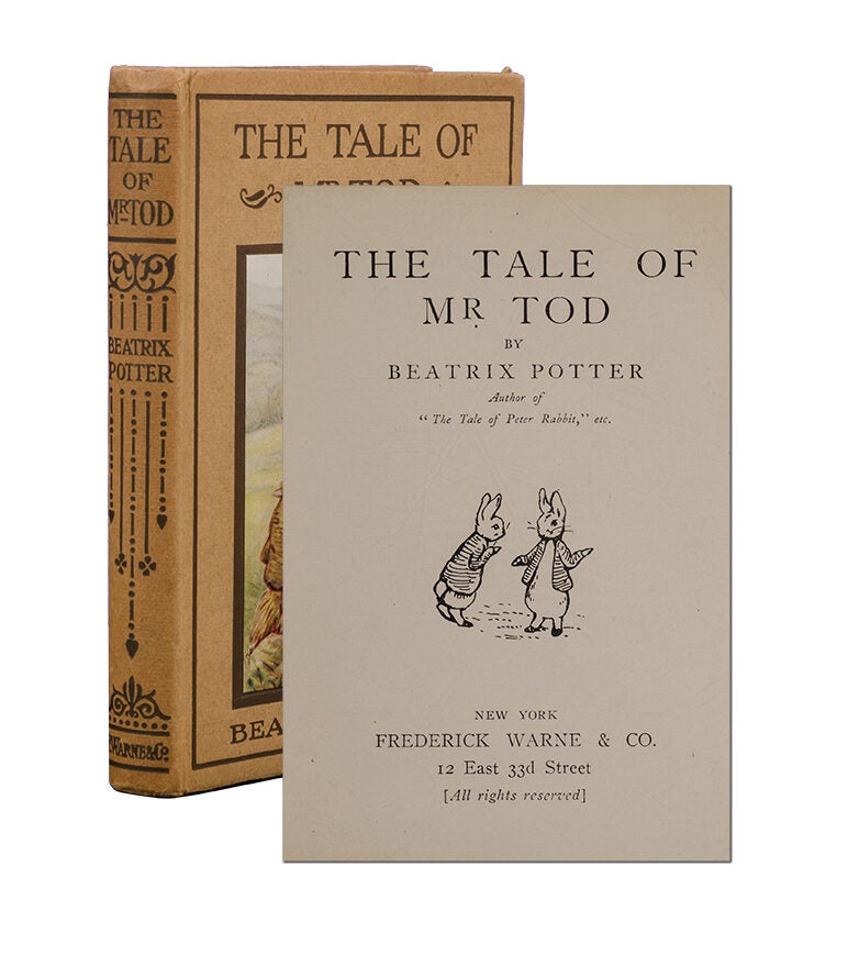 (Item #3703) The Tale of Mr. Tod. Beatrix Potter.