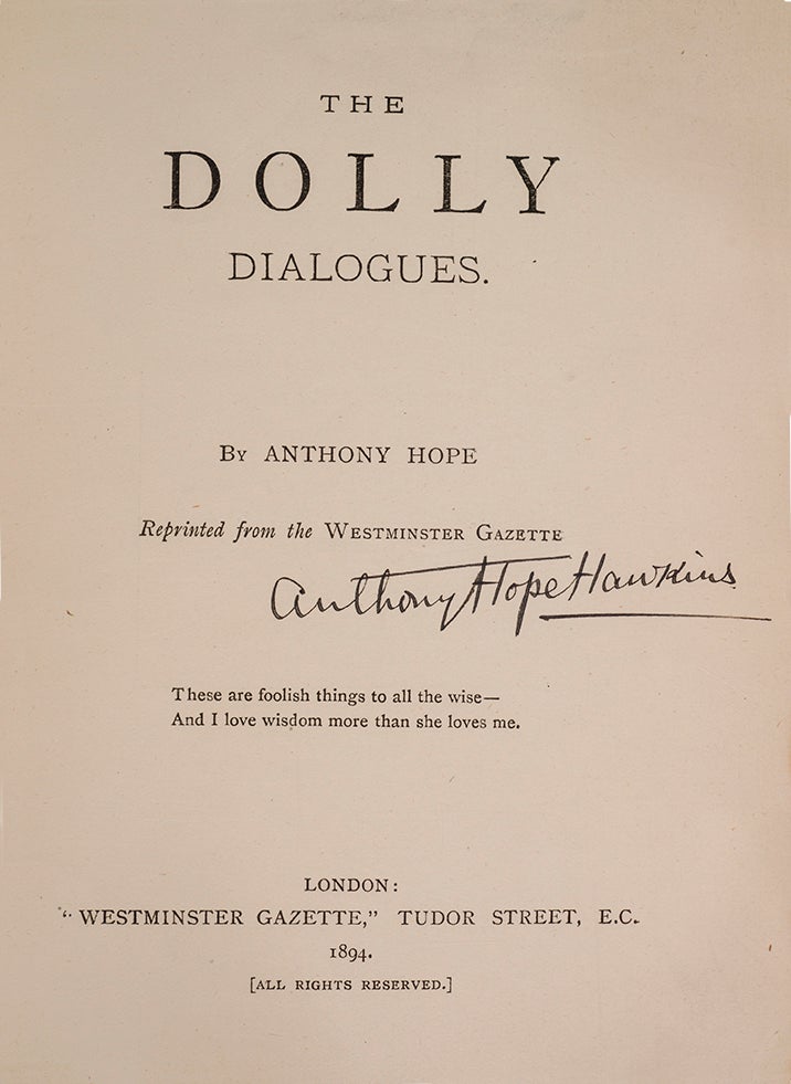 The Dolly Dialogues (Association Copy)