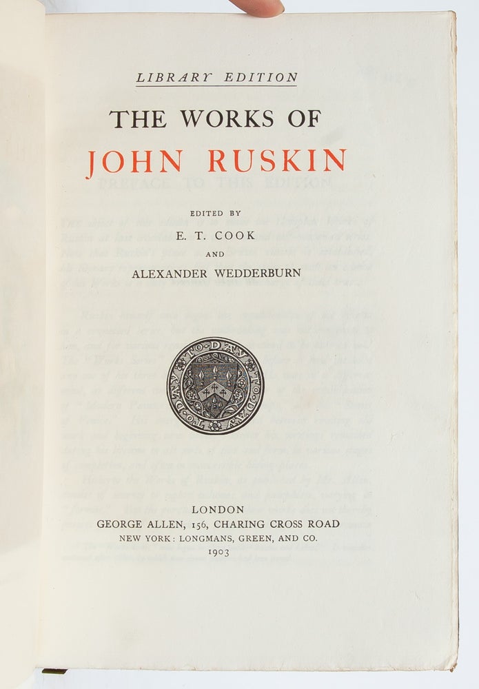 The Works of John Ruskin (in 39 vols.)