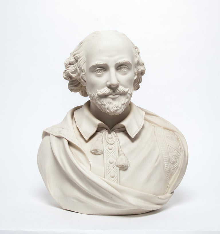 Item #3780) Parian Bust of Shakespeare. Robinson, Leadbeater