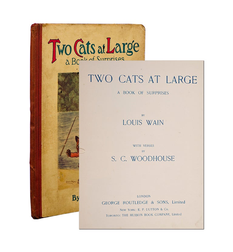 Item #3813) Two Cats at Large. A Book of Surprises. S. C. Louis Wain Woodhouse