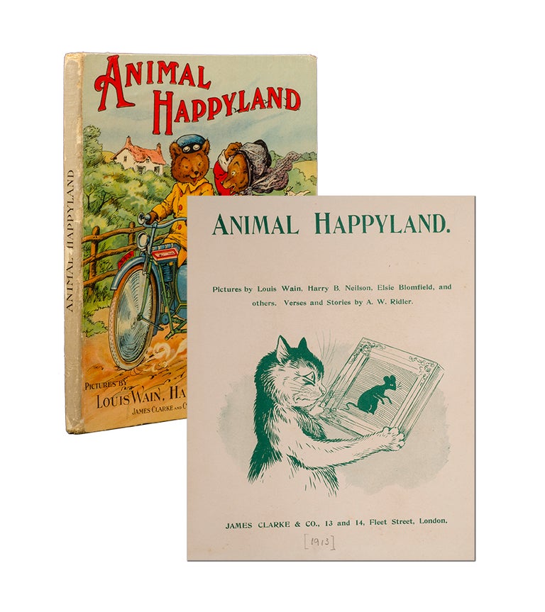 Item #3819) Animal Happyland. A. W. Louis Wain Ridler