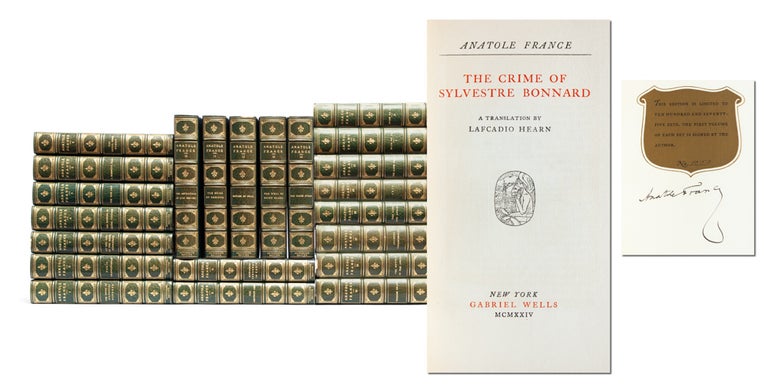 Item #3873) The Works of Anatole France (Signed Limited Edition in 30 vols.). Anatole France