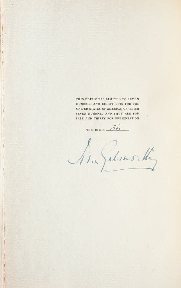 The Works of John Galsworthy (Signed Limited Edition in 30 vols.)