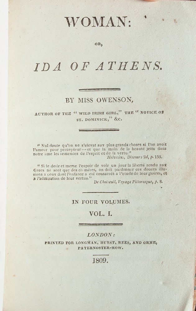 Woman, or Ida of Athens (in 4 vols.)