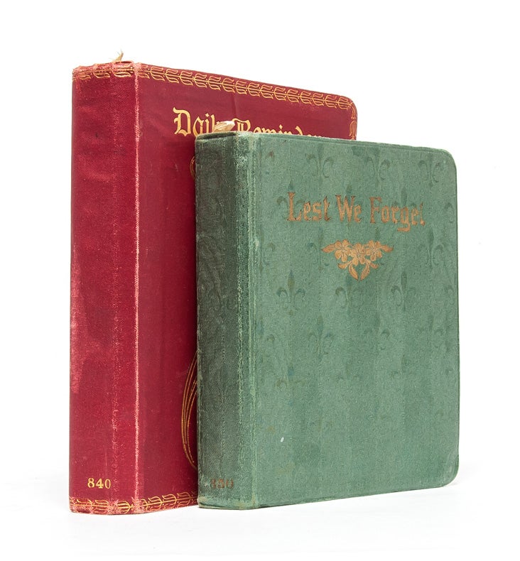Item #3958) Pair of diaries documenting two important years in the life of a young woman. Women's...