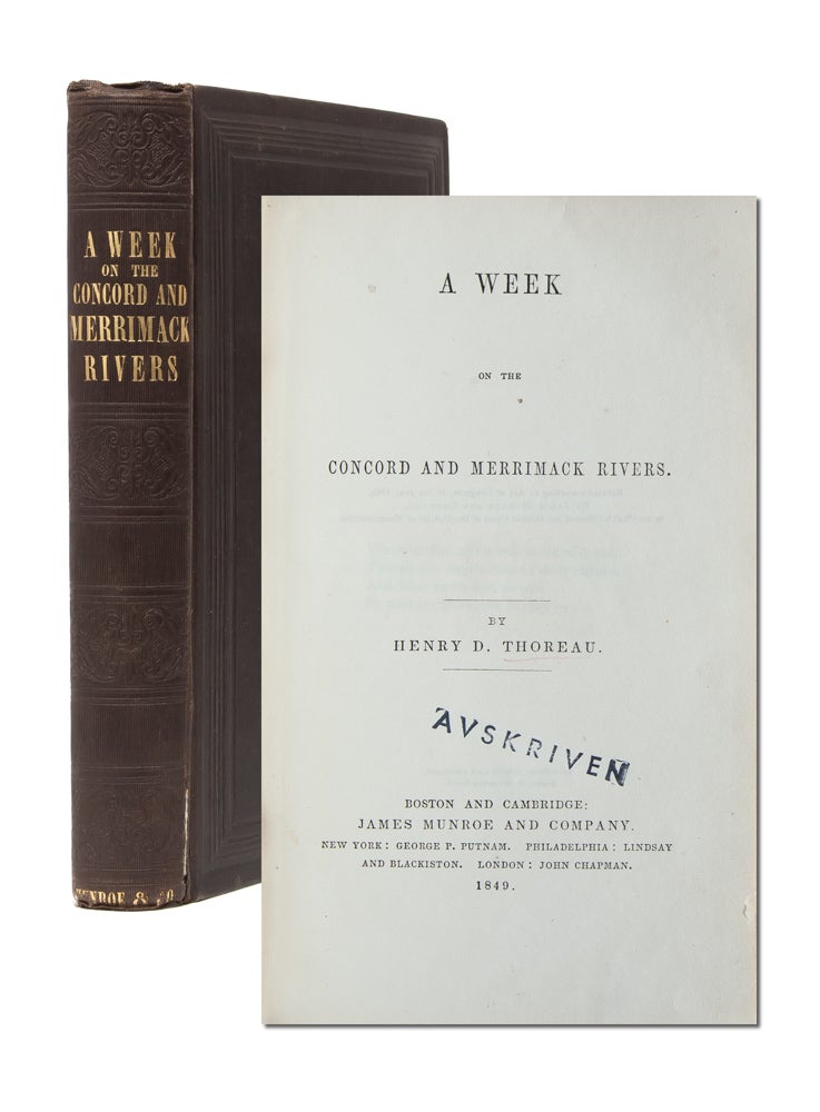 (Item #4005) A Week on the Concord and Merrimack Rivers. Henry David Thoreau.