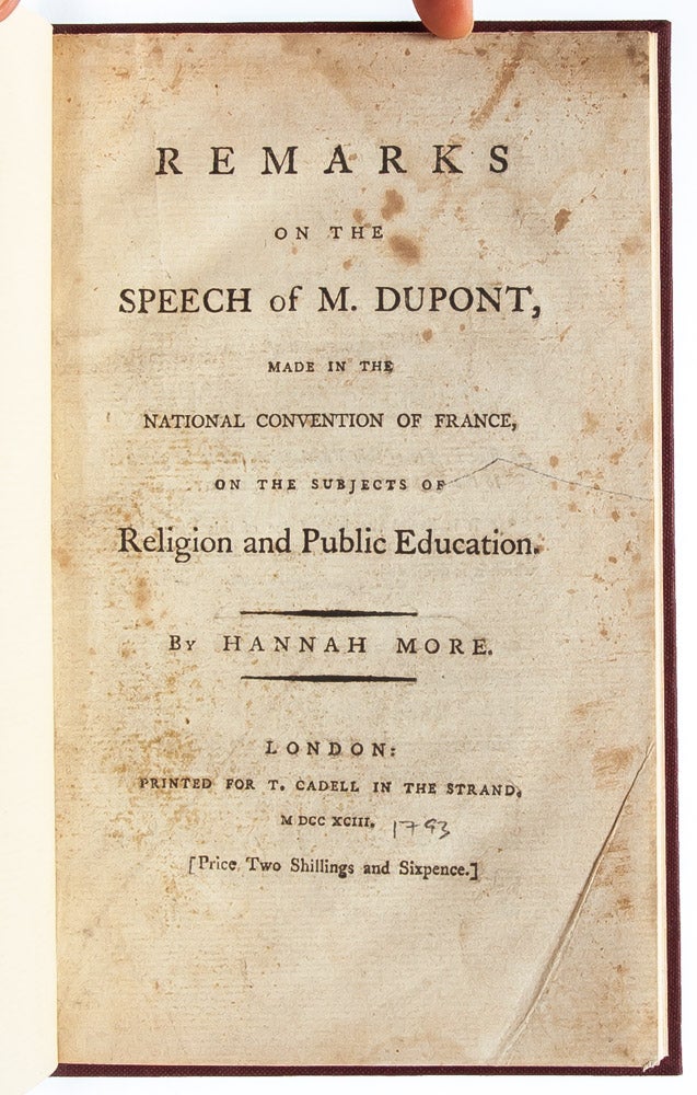 Remarks on the Speech of M. Dupont...on the Subjects of Religion and Public Education