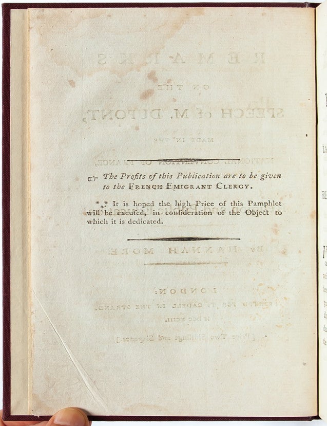 Remarks on the Speech of M. Dupont...on the Subjects of Religion and Public Education