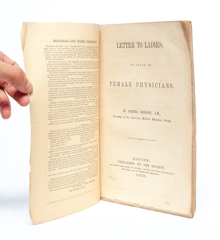 Letter to Ladies, in Favor of Female Physicians