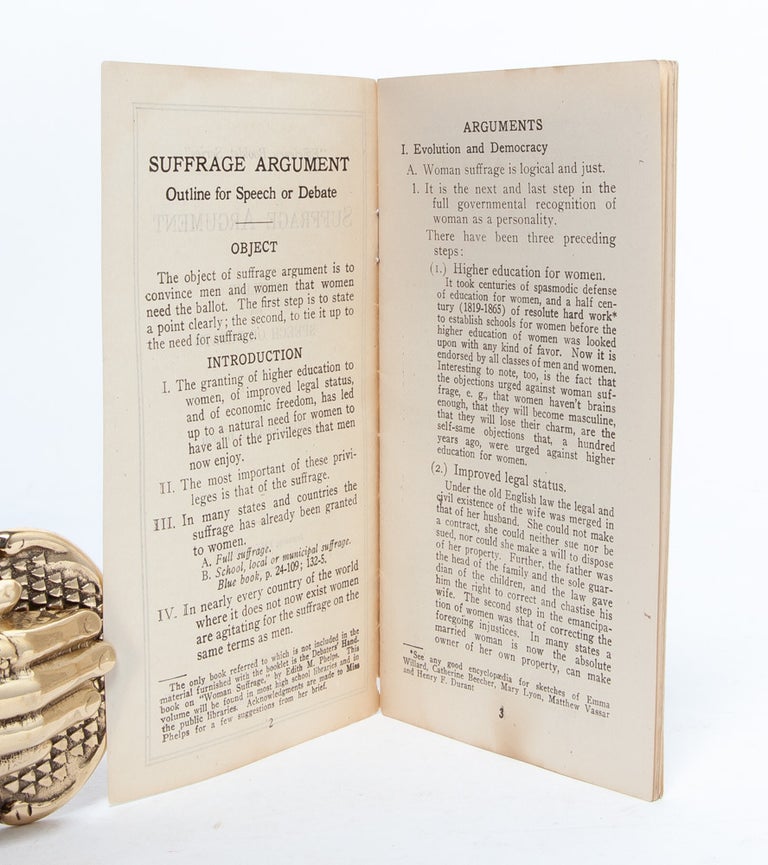 Suffrage Argument Outline for Speech or Debate