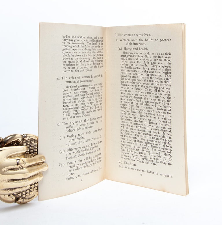 Suffrage Argument Outline for Speech or Debate