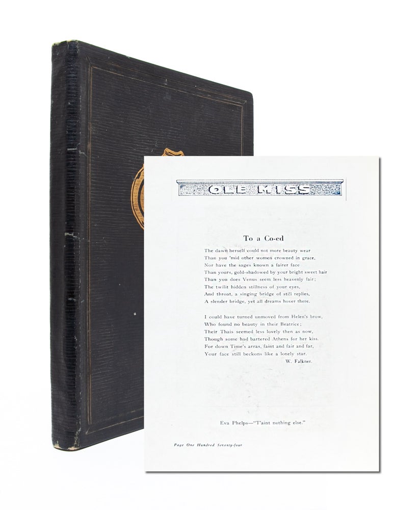 (Item #4386) "To a Co-Ed" in Ole Miss. The Yearbook of the University of Mississippi. Volume XXIV. William Faulkner.
