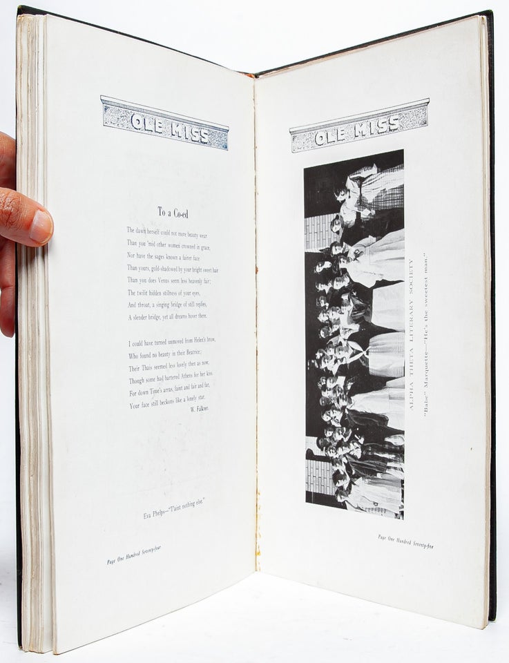 "To a Co-Ed" in Ole Miss. The Yearbook of the University of Mississippi. Volume XXIV