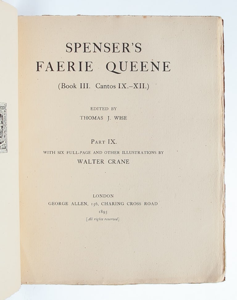 Spenser's Faerie Queene (complete in 19 parts)