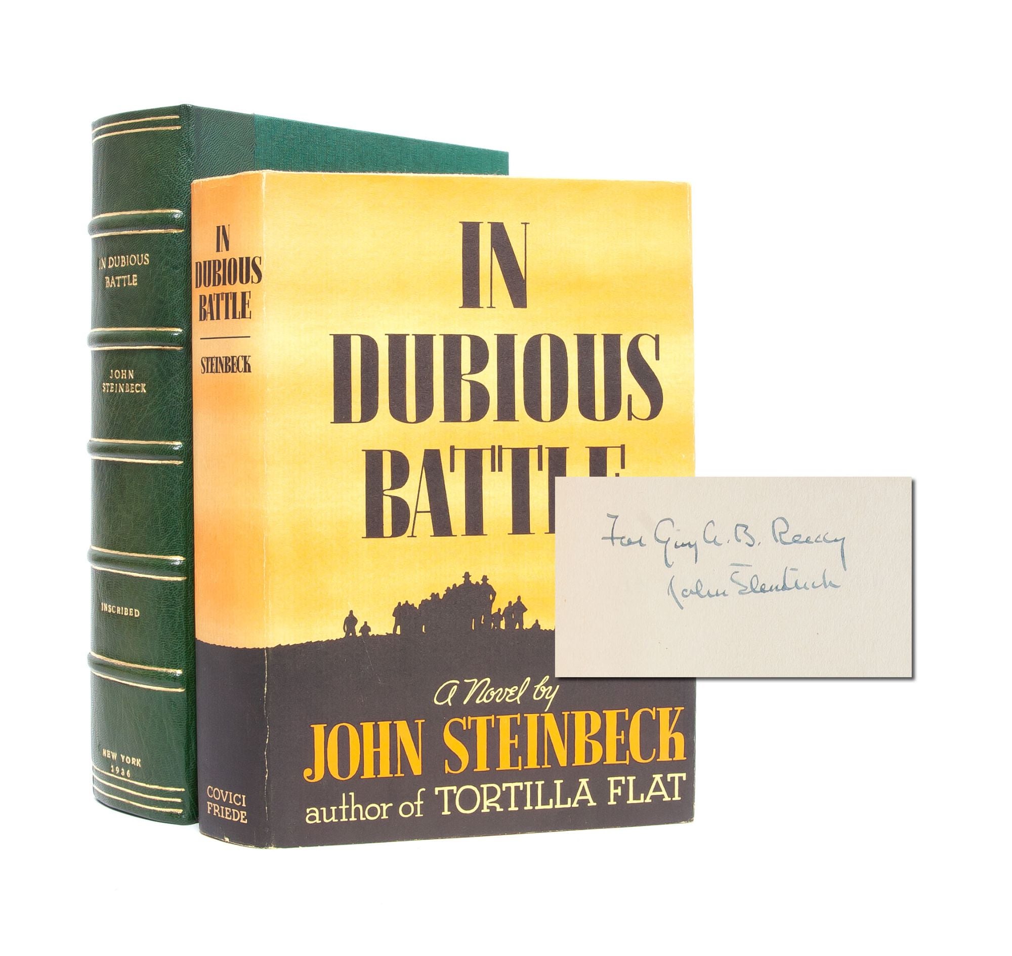 (Item #4490) In Dubious Battle (Presentation copy). John Steinbeck.