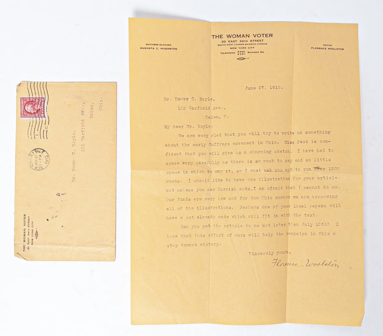 Correspondence Regarding Publications Promoting Women's Suffrage