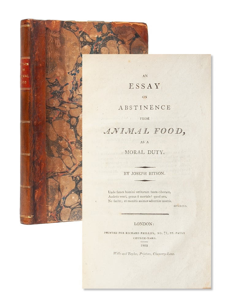 Item #4619) An Essay on the Abstinence from Animal Food, as a Moral Duty. Animal Rights, Joseph...