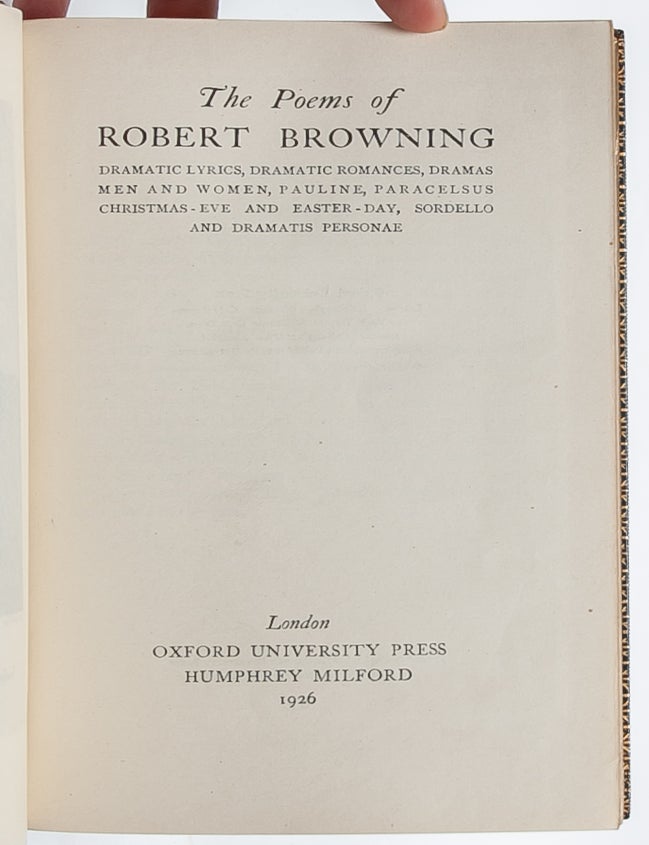 The Poems of Robert Browning (Finely Bound)