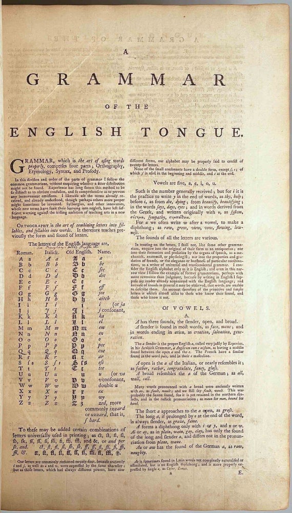 A Dictionary of the English Language (in 2 vols.)