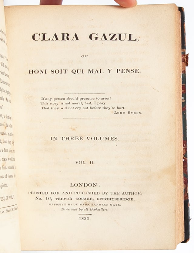 Clara Gazul, or Honi Soit Qui Mal Y Pense