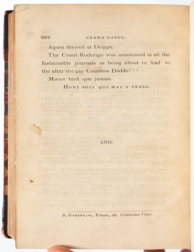 Clara Gazul, or Honi Soit Qui Mal Y Pense