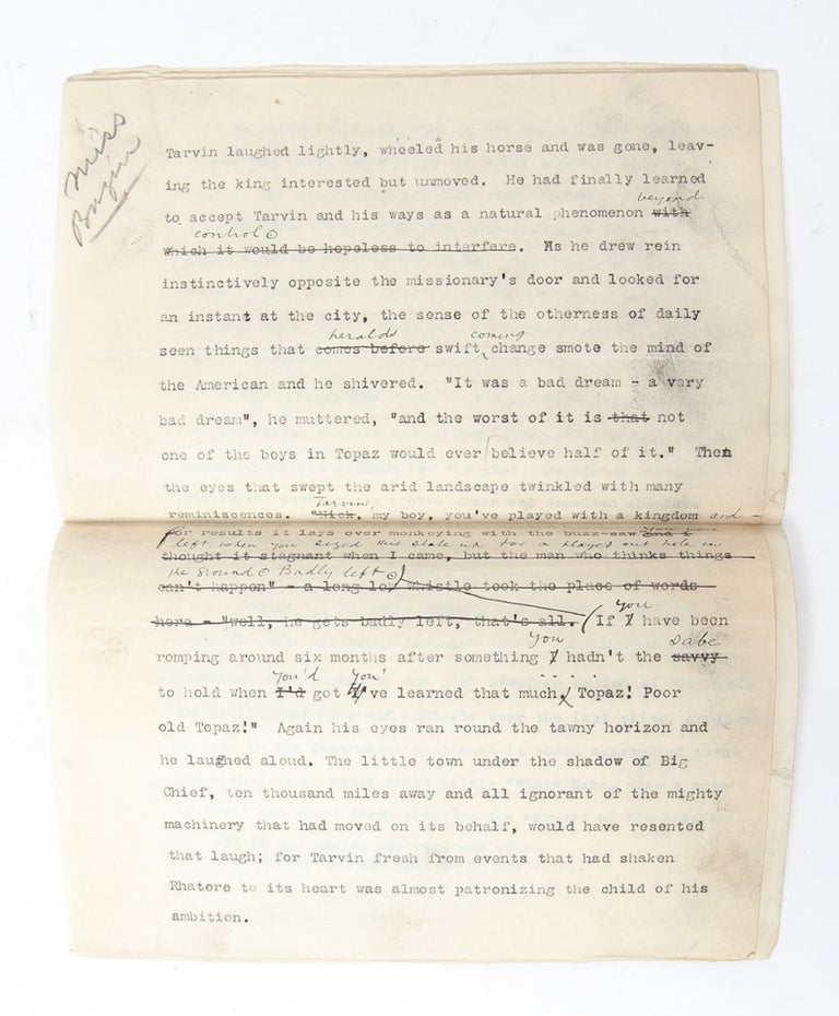 Typed Manuscript for the Ending of The Naulahka: A Story of West and East