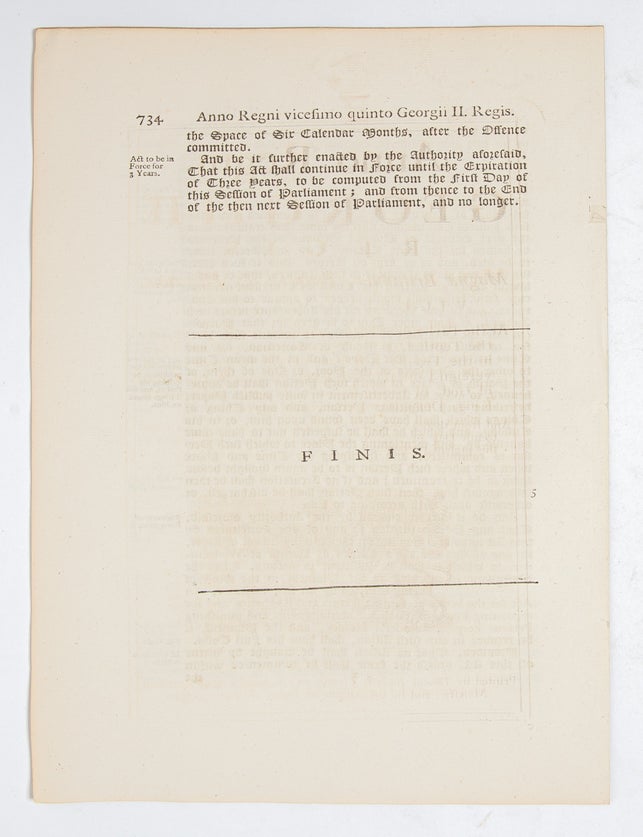 An Act for the Better Preventing of Thefts and Robberies, and for Regulating Places of Publick Entertainment, and Punishing Persons Keeping Disorderly Houses