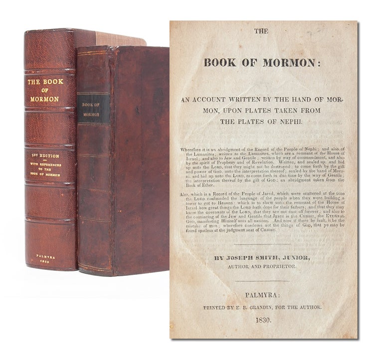 Item #5008) The Book of Mormon: an Account Written by the Hand of Mormon, Upon Plates Taken From...