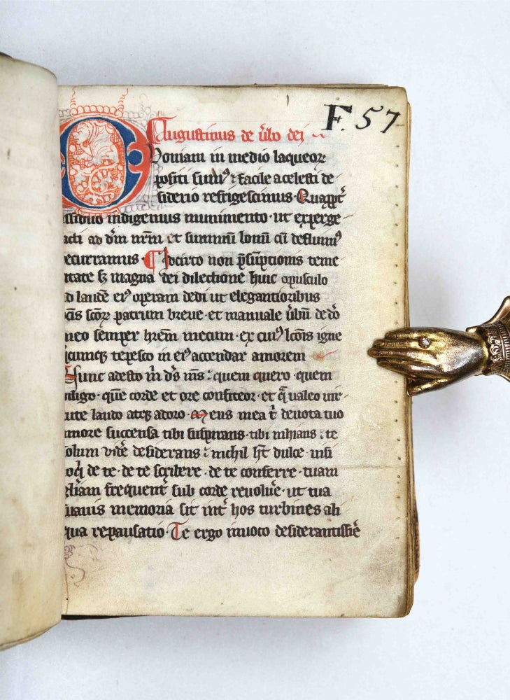 A compilation of devotional and other texts in Latin, illuminated manuscript on parchment.