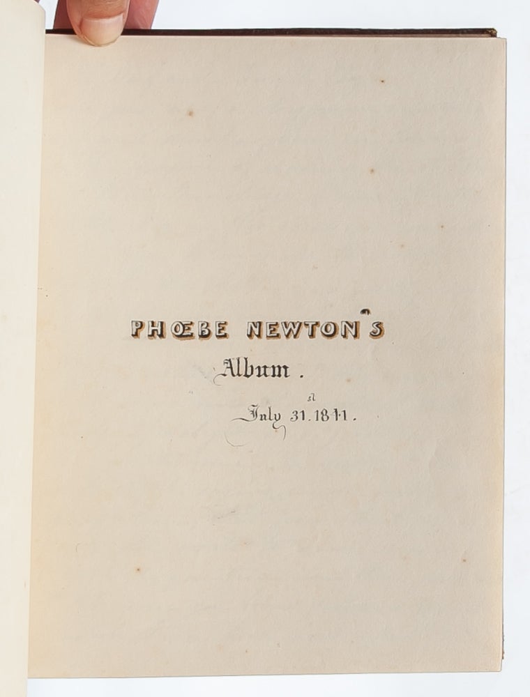 Religious and literary commonplace book of a young woman. Commonplace Book, Frances Phoebe Newton, Spirituality.