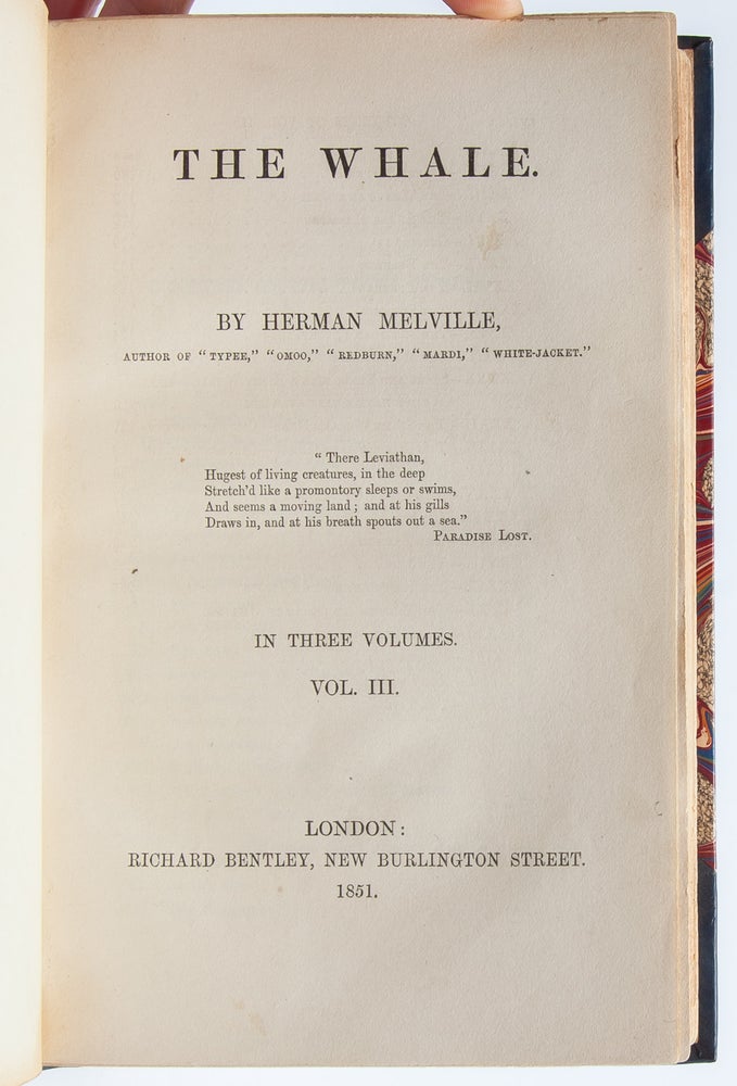 The Whale; or, Moby Dick (in 3 vols.)