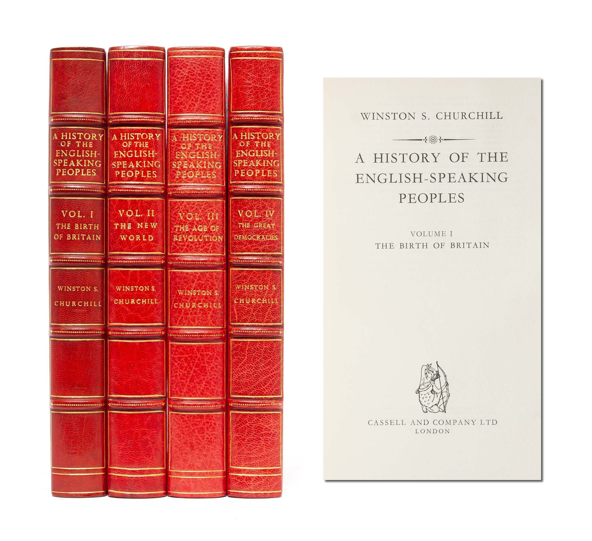 (Item #5127) A History of the English Speaking Peoples (in 4 vols.). Winston Churchill.