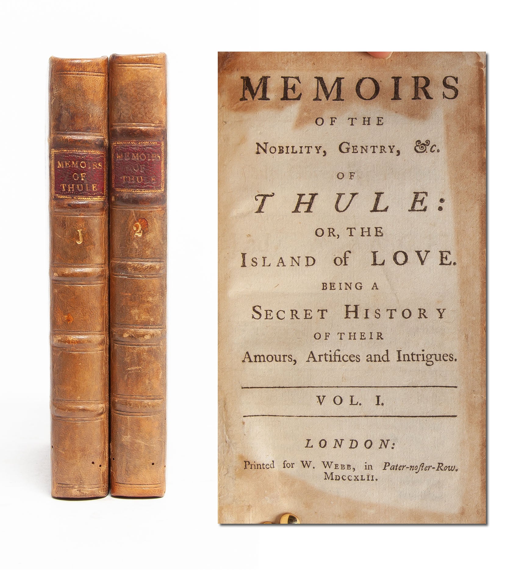 (Item #5133) Memoirs of the Nobility, Gentry &c. of Thule: or, The Island of Love. Being a Secret History of Their Amours, Artifices, and Intrigues (in 2 vols.). Erotic Literature, Fantosme, Sex Work.