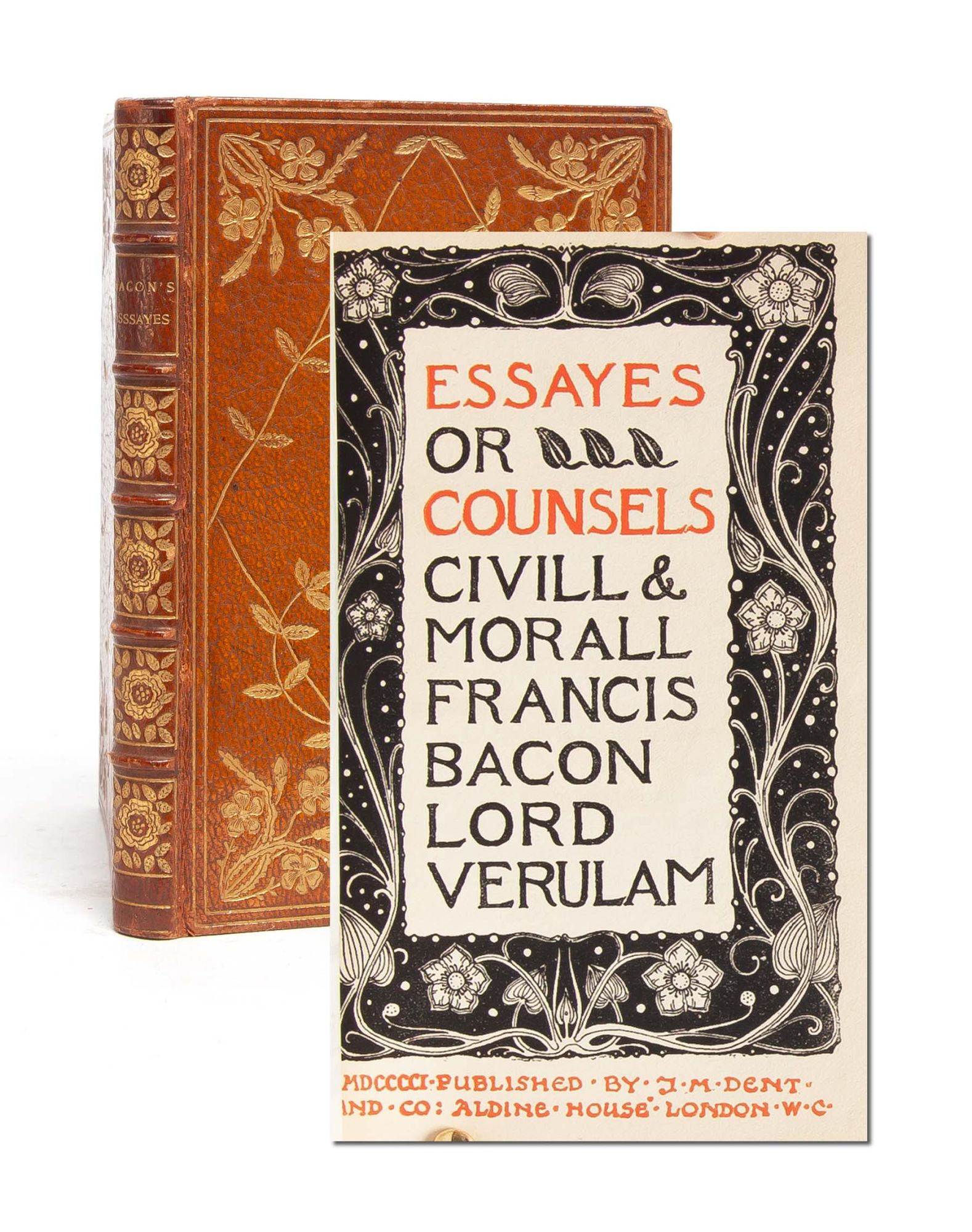 (Item #5148) Essayes or Counsells Civill & Morall. Sir Francis Bacon.