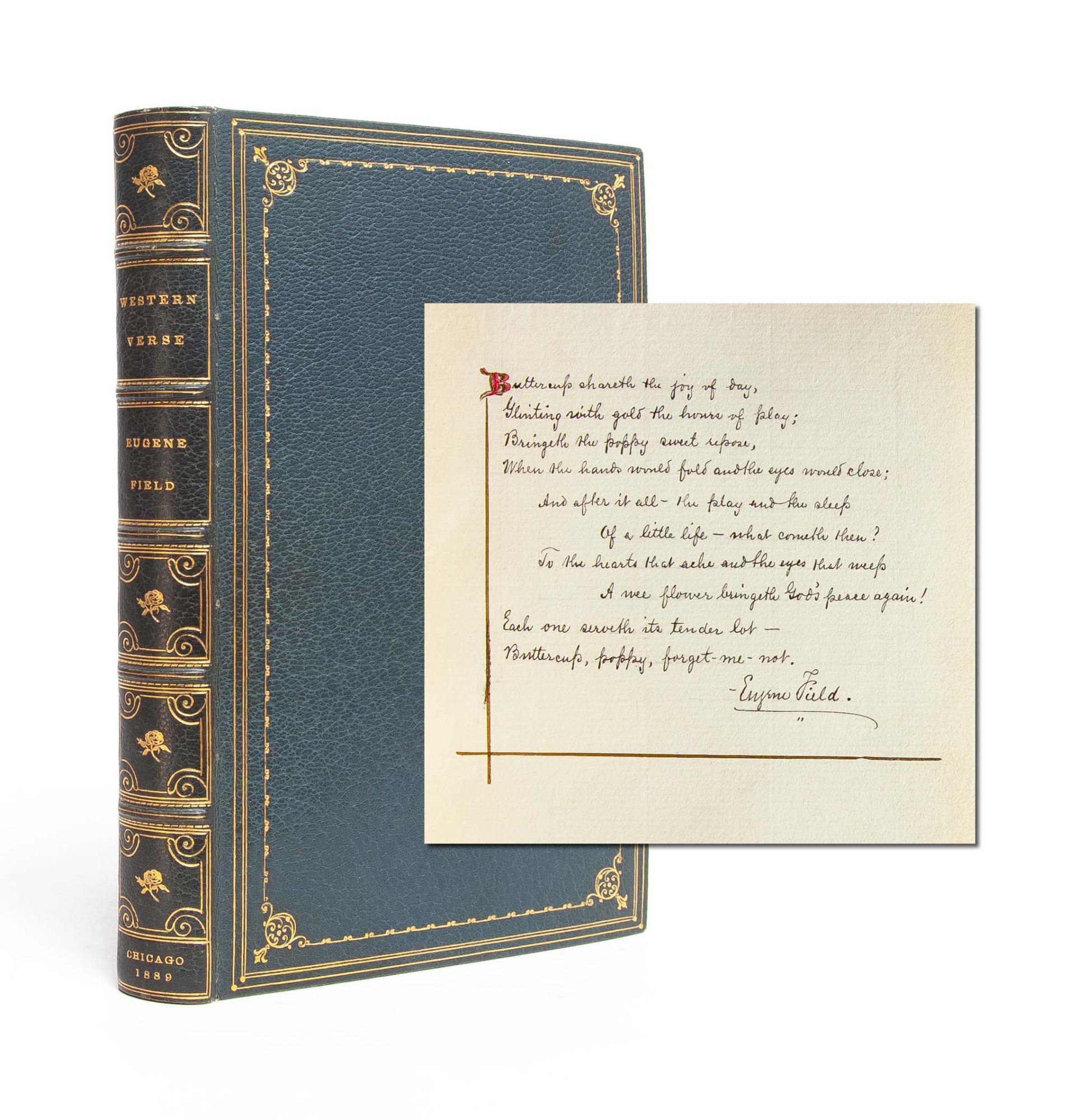 (Item #5231) A Little Book of Western Verse (With Autograph Poem). Eugene Field.