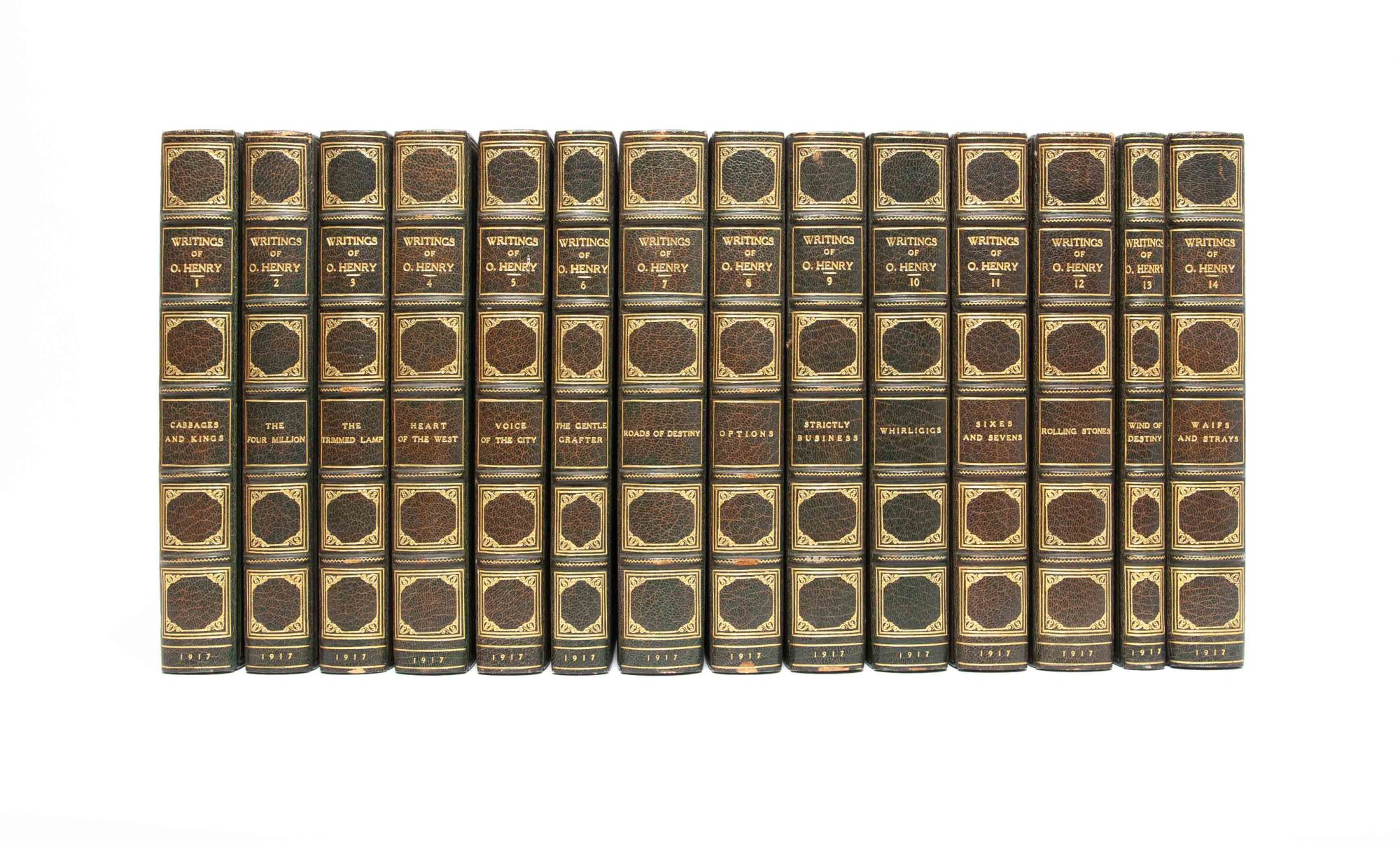 (Item #5241) Writings of O. Henry (Finely bound in 14 vols.). O. Henry, William Sydney Porter.