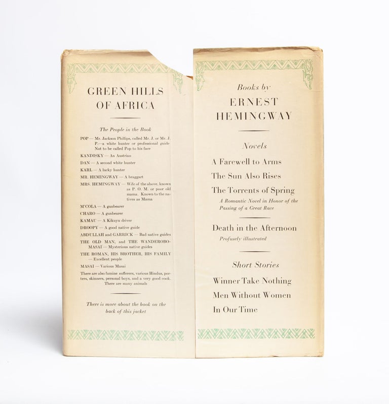 Green Hills of Africa (Inscribed first edition)