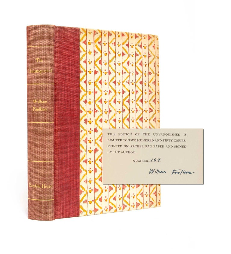 Item #5273) The Unvanquished (Signed limited edition). William Faulkner