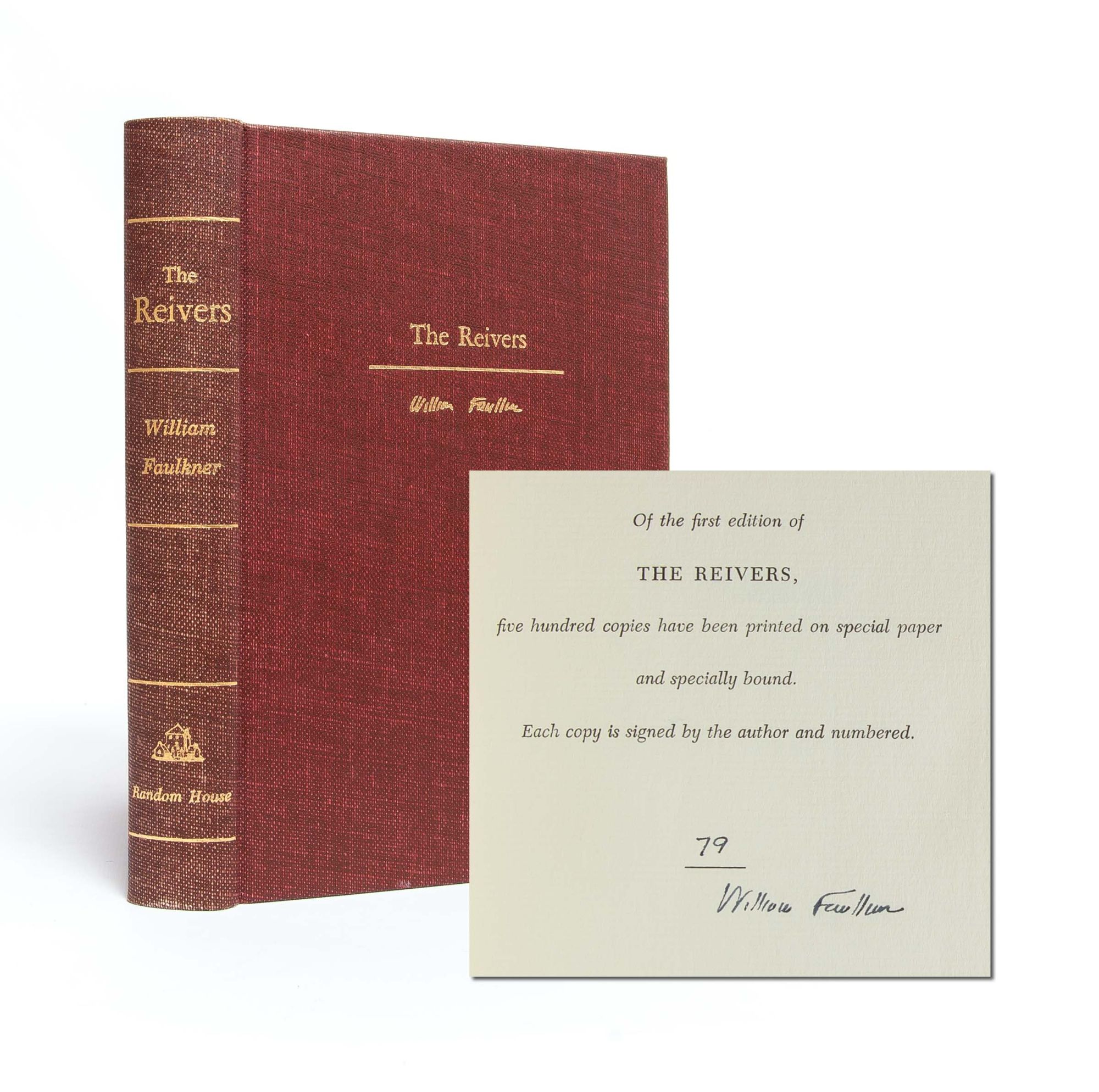 (Item #5276) The Reivers (Signed limited edition). William Faulkner.