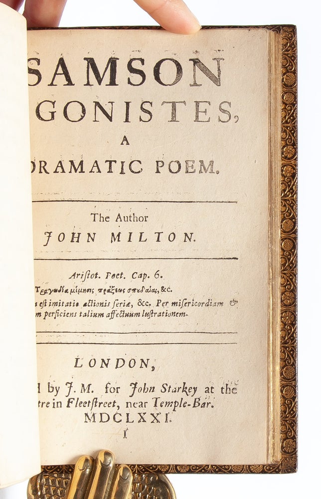 Paradise Regain'd. A Poem. In IV Books. To which is added Samson Agonistes.
