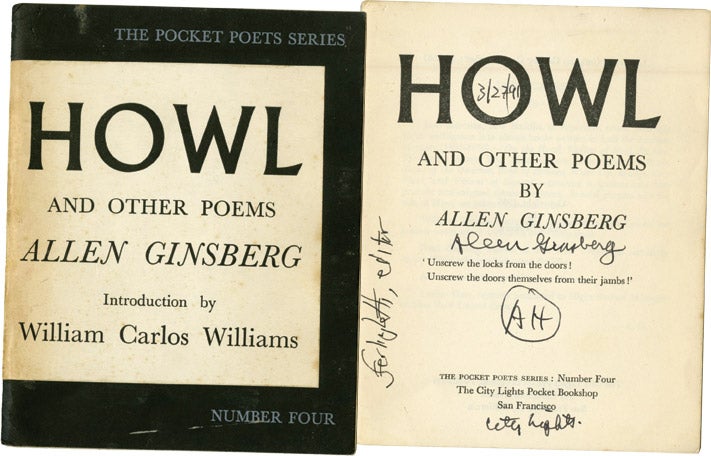 Item #546) Howl (Signed First Edition). Allen Ginsberg, Lawrence Ferlinghetti