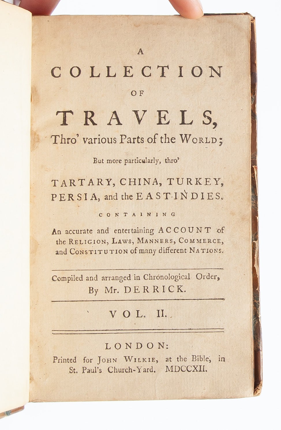 A Collection of Travels Thro Various Parts of the World...Containing an Accurate Account of the Religion, Laws, Manners, Commerce, and Constitution of Many Different Nations in 2 vols photo