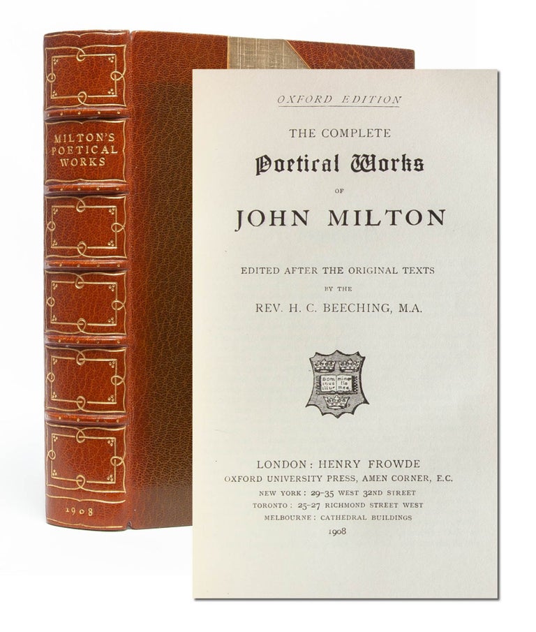 Item #5488) The Complete Poetical Works of John Milton. John Milton