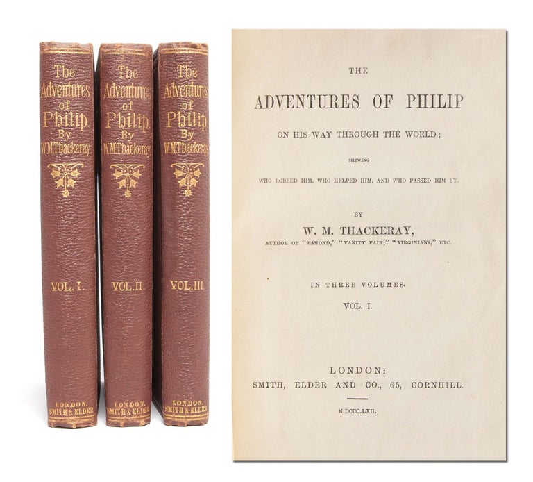 Item #5507) Adventures of Philip on his Way Through the World (in 3 vols.). W. M. Thackeray