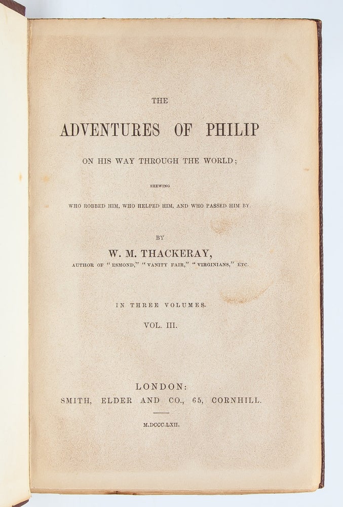 Adventures of Philip on his Way Through the World (in 3 vols.)