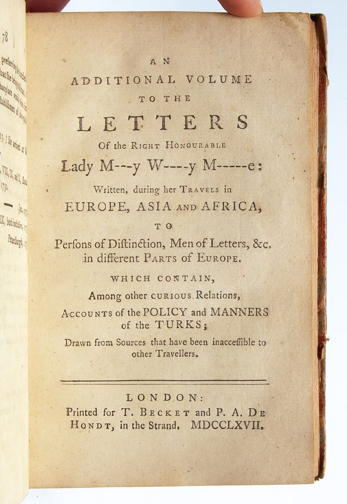 Letters from a Lady Who Resided Some Years in Russia to Her Friend in England [with] Eleven Additional Letters from Russia in the Reign of Peter II...