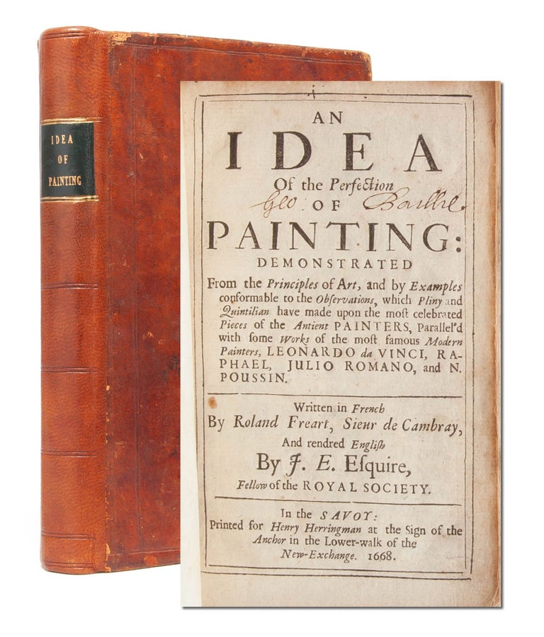 Item #5630) An Idea of the Perfection of Painting: Demonstrated from the Principles of Art and by...