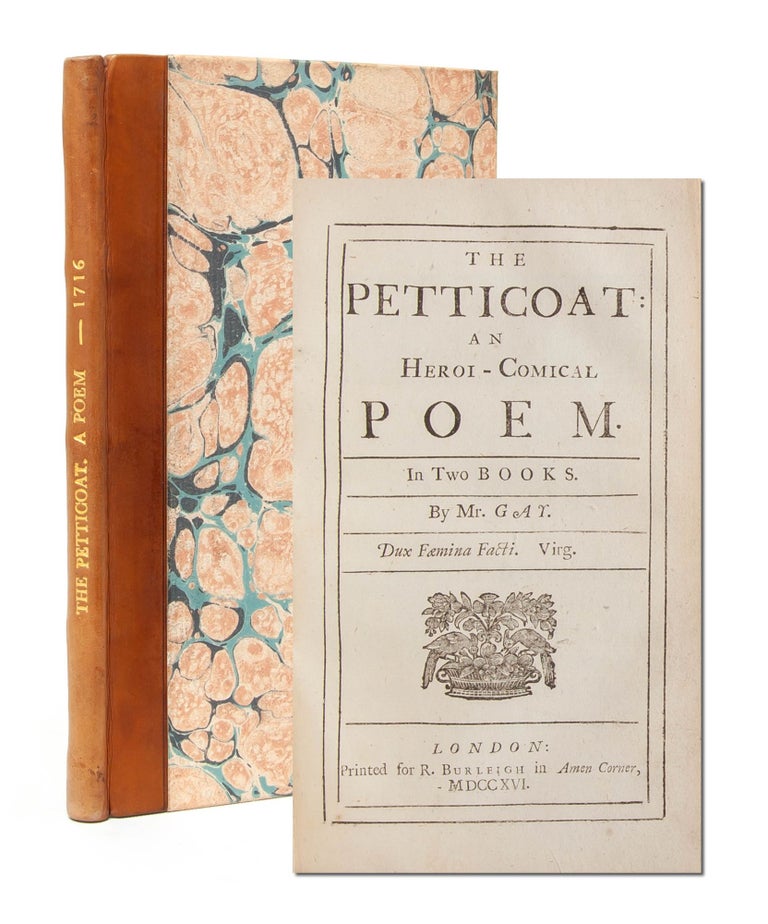 The Petticoat: An Heroi-comical Poem. In two books. Erotic Literature, Francis Chute.